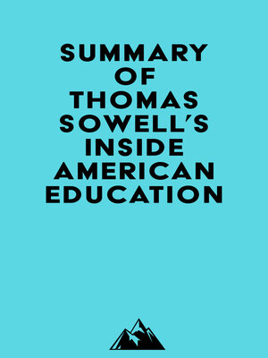 cover image of Summary of Thomas Sowell's Inside American Education
